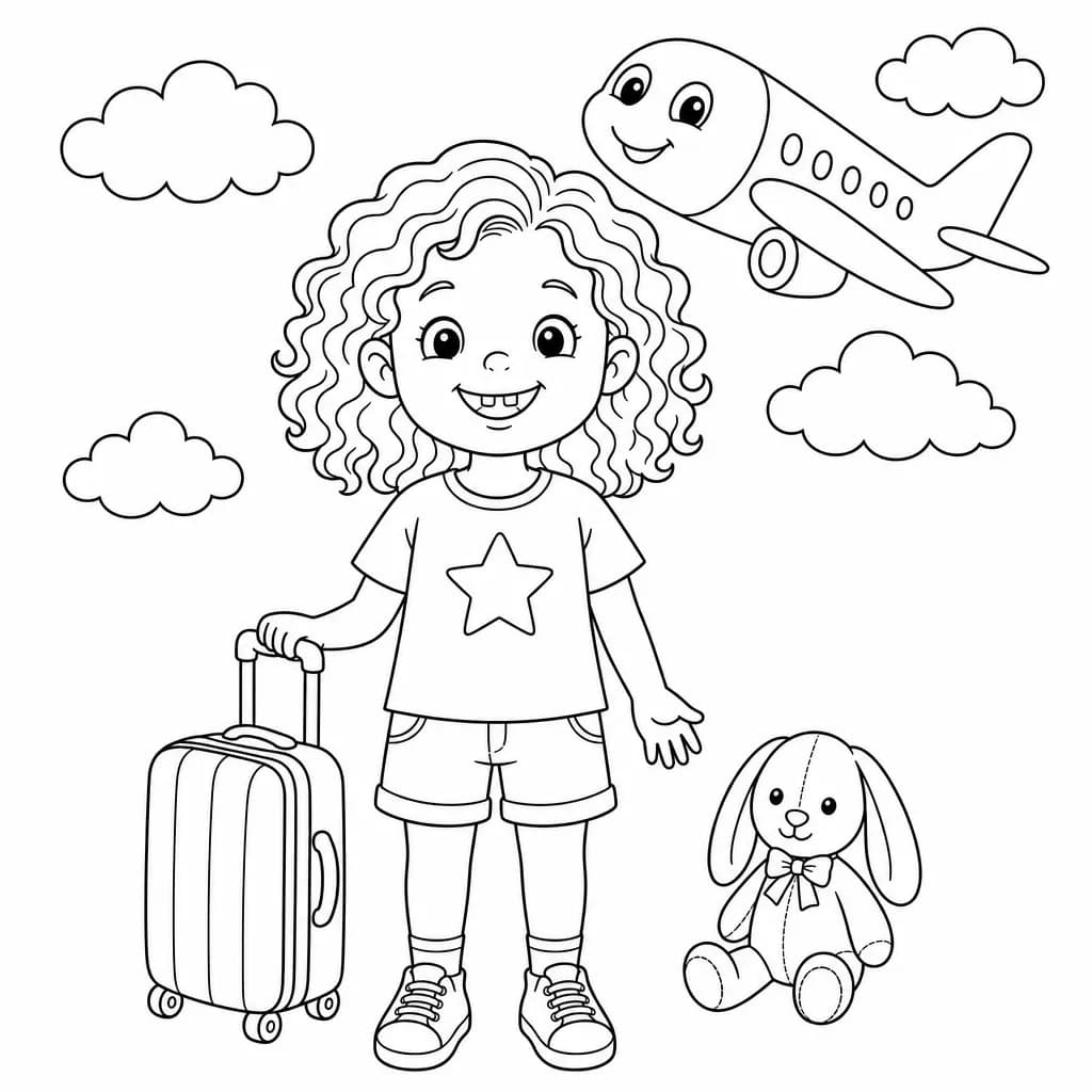 The cover of Mira's personalized coloring book: Mira goes to Rome